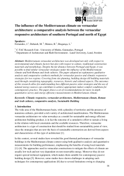 The influence of the Mediterranean climate on vernacular architecture