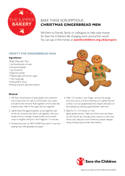 gingerbread men - Save the Children UK