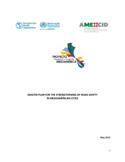 master plan for the strengthening of road safety in mesoamerican cities