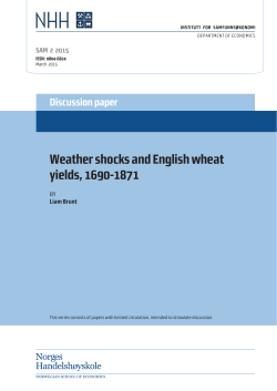 Weather shocks and English wheat yields, 1690-1871
