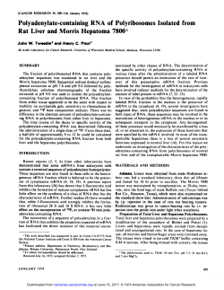 Polyadenylate-containing RNA of Polyribosomes