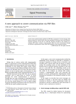 A new approach to covert communication via PDF files