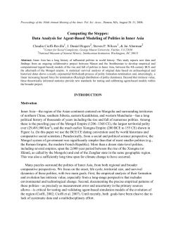 Computing the Steppes: Data Analysis for Agent-Based