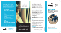 Self-Harm - Cornwall Healthy Schools
