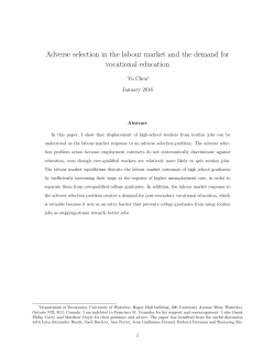 Adverse selection in the labour market and the demand for