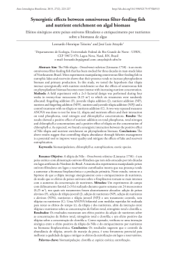 Synergistic effects between omnivorous filter-feeding fish