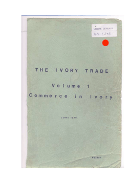 The ivory trade - Save the Elephants
