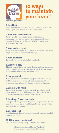 10 ways to maintain your brain