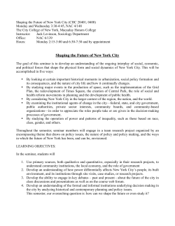 syllabus-2012-future - Macaulay Honors College