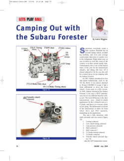 Camping Out with the Subaru Forester