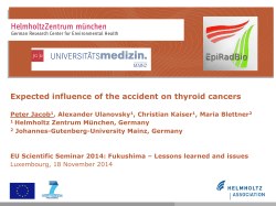 Peter Jacob Expected influence of the accident on thyroid cancers