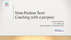 Non-Fiction Text: Coaching with a purpose
