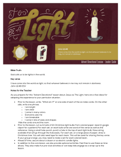 Advent Devotional Lesson &ndash; Leader Guide
