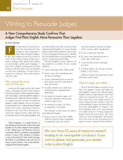 Writing to Persuade Judges