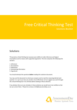 Free Critical Thinking Test