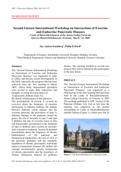 Second Giessen International Workshop on Interactions of Exocrine