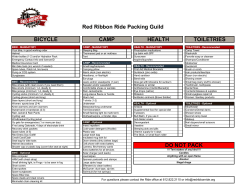 Red Ribbon Ride Packing Guild BICYCLE CAMP HEALTH