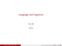 Language and Cognition