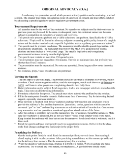 original advocacy (oa) - Crescenta Valley High School