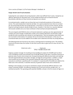 Pricing and price-volume change formula