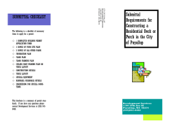 Submittal Requirements for Constructing a Residential Deck or