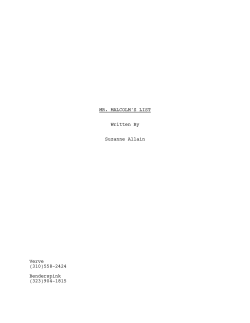 Mr. Malcolm`s List
