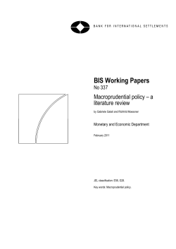 Macroprudential policy - a literature review