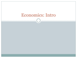 Economics: Intro