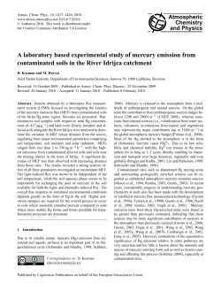 A laboratory based experimental study of mercury emission from