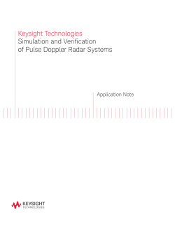 Keysight Technologies Simulation and Veriication of Pulse Doppler