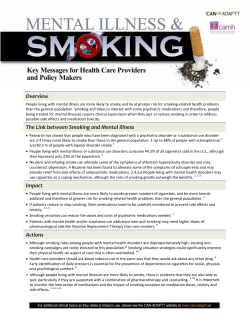Mental Illness and Smoking Fact Sheet - CAMH