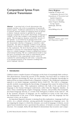 Compositional Syntax From Cultural Transmission