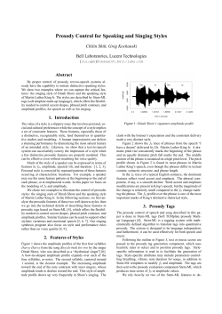Prosody Control for Speaking and Singing Styles