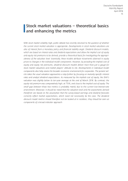Stock market valutations - theoretical basics and
