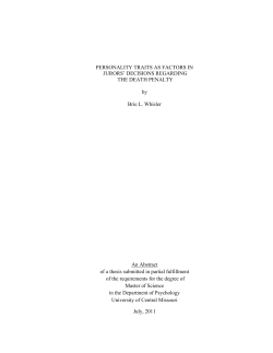 personality traits as factors in jurors