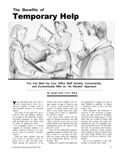 The Benefits of Temporary Help