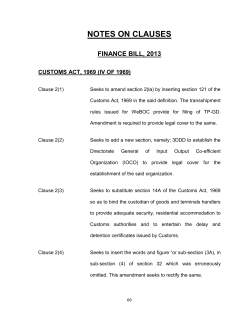 notes on clauses