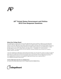 AP United States Government and Politics 2012