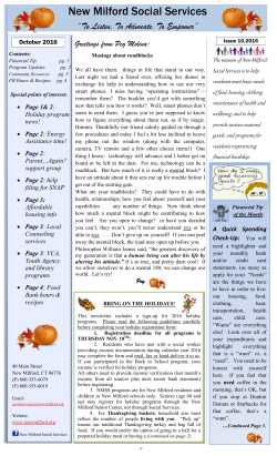 October - Town of New Milford