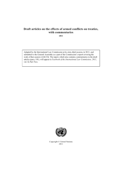Draft articles on the effects of armed conflicts on treaties, with