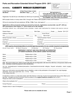 SCHOOL: GARRETT MORGAN ELEMENTARY