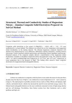 Structural, Thermal and Conductivity Studies of Magnesium Nitrate
