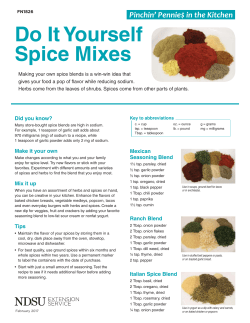 FN1826 Do It Yourself Spice Mixes -