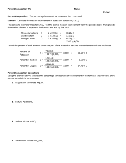 Percent Composition WS Name