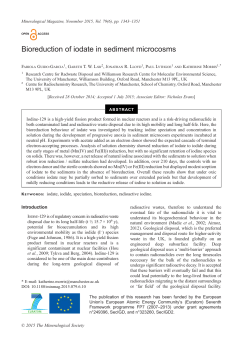 Bioreduction of iodate in sediment microcosms