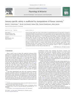 Sensory-specific satiety is unaffected by manipulations of flavour