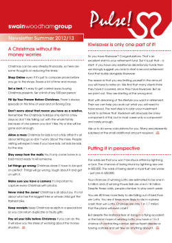 Summer 2012/2013 newsletter