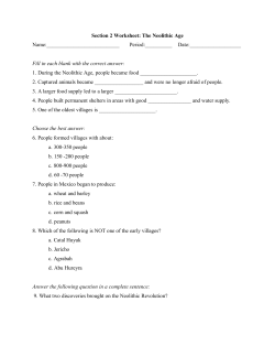 Section 2 Worksheet: The Neolithic Age Name: Period:______ Date