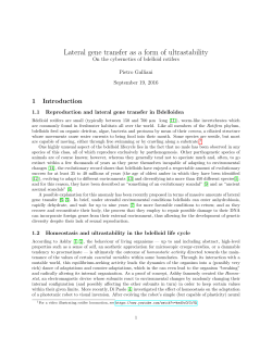 Lateral gene transfer as a form of ultrastability