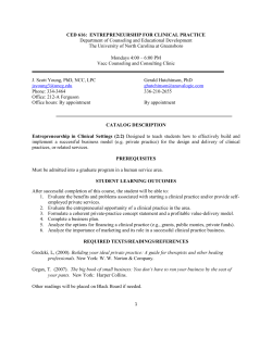 ENT 616 - Bryan School of Business and Economics at UNCG